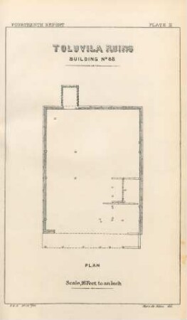 Plate II. Toluvila ruins. Building No. 88. Plan