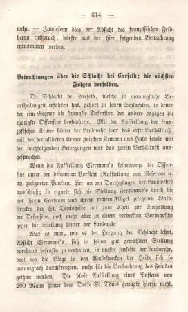 Betrachtungen über die Schlacht bei Crefeld; die nächsten Folgen derselben.