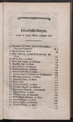 Lebensbeschreibungen, welche in diesem Werke enthalten sind.