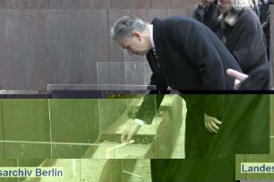 21. Jahrestag des Mauerfalls; Gedenkstätte Berliner Mauer (Wedding)