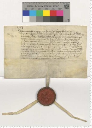Dem Propste zu St. Johannis Dr. Joh. Knutzen präsentieren die Bürgermeister für eine Vikarie am Maria Magdalenen Altar zu St. Lamberti den Mindener Presbiter Garlacus Schrepken [lat].