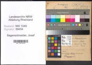 Entnazifizierung Josef Sagenschneider , geb. 27.07.1907 (Buchhalter)