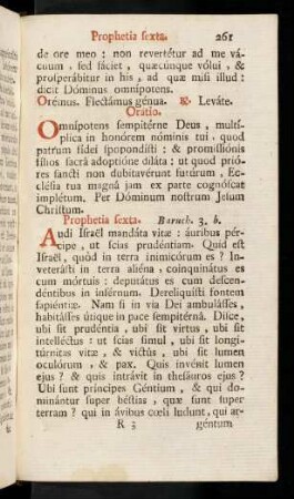 261-266, Sabbato sancto. Prophetia sexta; Prophetia septima; Prophetia octava