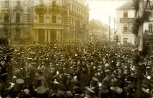 Rückkehr der Leibgrenadiere. Ankunft am Marktplatz