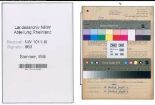 Entnazifizierung Willi Sommer , geb. 11.02.1884 (Webmeister)
