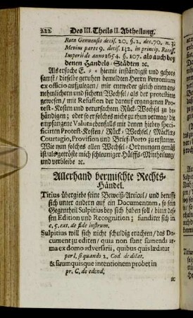 Allerhand vermischte Rechts-Händel.