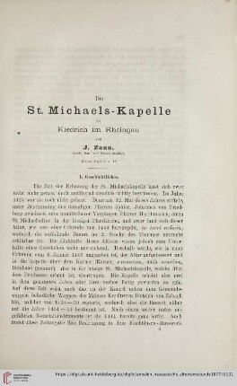 14: Die St. Michaels-Kapelle zu Kiedrich im Rheingau