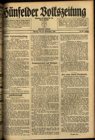 Ausgabe vom Montag, den 20. September 1920.