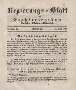 Nr. 5 : 13. Mai 1843
