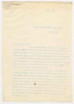 Brief an Alfons Abbass : 06.05.1910