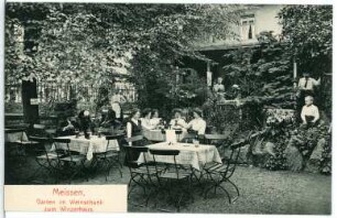Meißen. Garten im Weinschank zum Winzerhaus