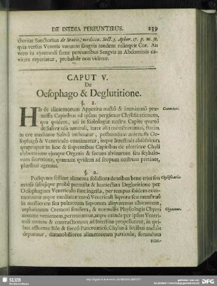 Caput V. De Oesophago & Deglutitione