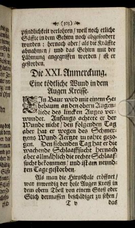 Die XXI. Anmerckung. - Die XXX. Anmerckung.