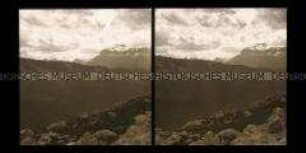 Sonnenuntergang. Blick zur Marendalgruppe