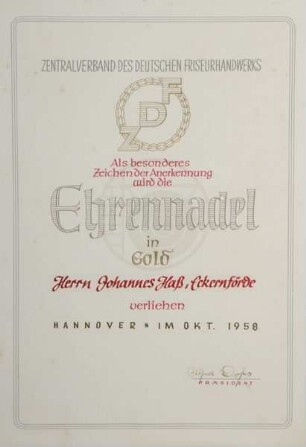 Goldene Ehrennadel