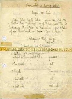 Beglaubigte Abschrift des Reifezeugnis der Oberrealschule Marburg - Familienkonvolut