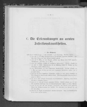 C. Die Erkrankungen an acuten Infectionskrankheiten.