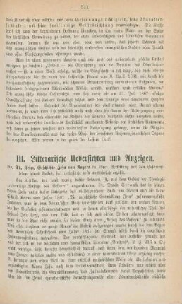 311-320 Litterarische Uebersichten und Anzeigen