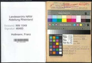 Entnazifizierung Franz Hollmann , geb. 28.09.1885 (Beamter)