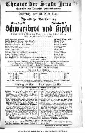 Schwarzbrot und Kipfel