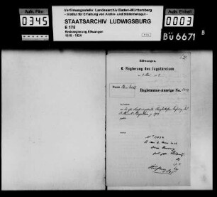 Prüfung der Kanzleikassenrechnungen des Oberamts Mergentheim