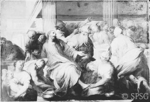 Celesti, Andrea: Christus im Haus des Aussätzigen (oder: Christus bei Tische), GK I 7635. (Verlust)