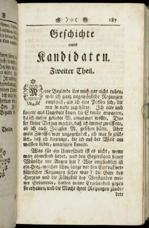 Geschichte eines Kandidaten. Zweiter Theil.
