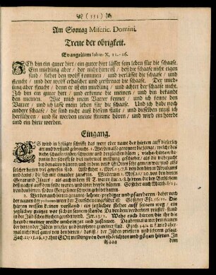 Am Sontag Miseric. Domini. Treue der obrigkeit