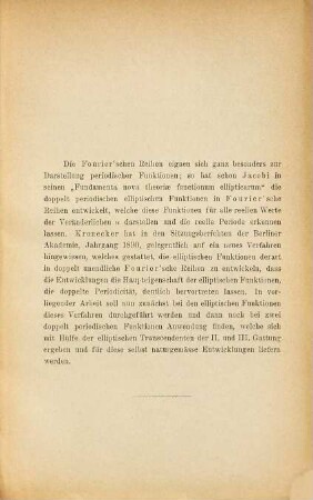 Ueber die Entwicklung der doppelt periodischen Funktionen in doppelt unendliche Fourierśche Reihen