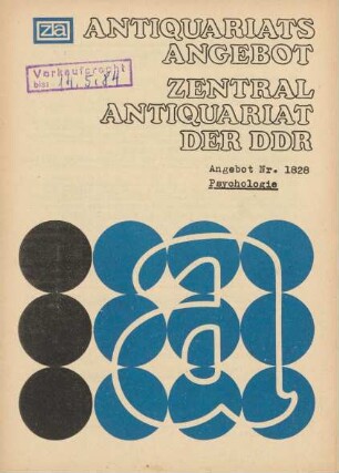 Nr. 1828: Psychologie