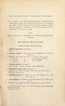 Bulletin of the Museum of Comparative Zoology. 8. 1880/81