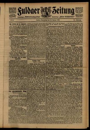 Ausgabe vom Donnerstag, den 31. Januar 1907.