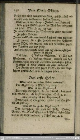 Das erste Gebot