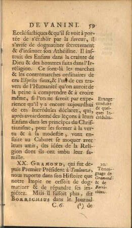 20. Temoignage de Gramond & de Borrichius.