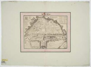 Plan von Regensburg, Radierung, um 1680 : Regenspurg mit der Ch.-Baÿr. Stadt am Hof. - [S.l.] , [ca. 1680]. - 1 Plan : Radierung ; 38 x 29 cm ; S oben. - Titel oben rechts d. Mitte. - Mit Gebäudekennzeichn. - Mit 1 Wappen. - Windrose unten rechts