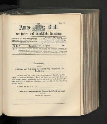 No. 147, 17. Juni 1917