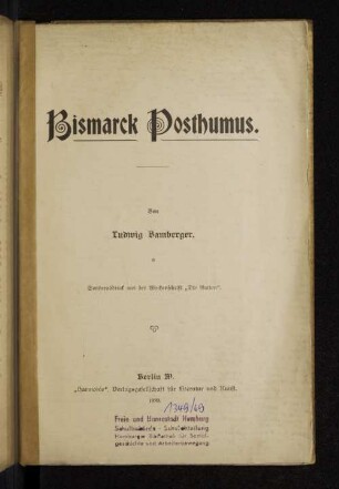 Bismarck posthumus