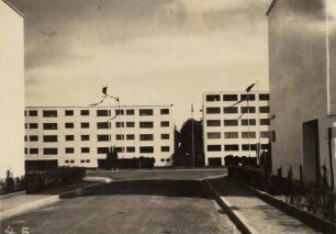 Eröffnung der Dammerstocksiedlung. Wohnblocks