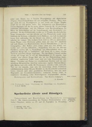 Speisefette (feste und flüssige).