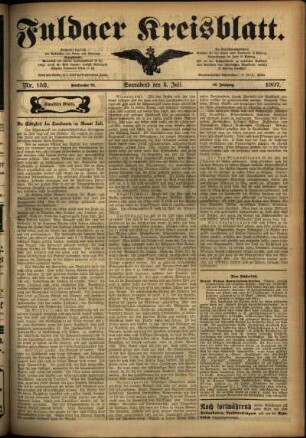 Zweite Ausgabe vom Samstag, den 06. Juli 1907.