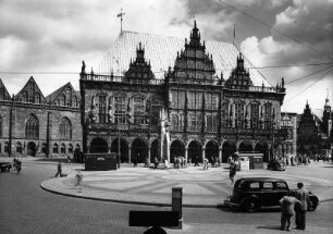 Bremen. Altes Rathaus (1405-1410, 1545 und 1608-1614). Haupteingangsfront