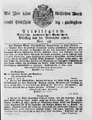 Bergische wöchentliche Nachrichten