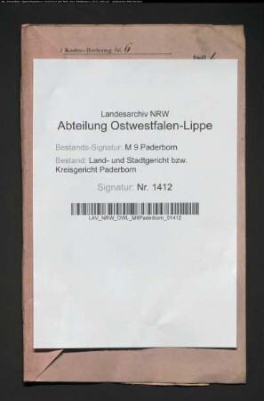 Erblasser: Sander, Elisabeth, geb. Block: