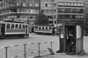 Straßenbahnen an der Einmündung Wenzelsplatz