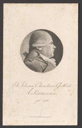 Porträt Johann Christian Gottlieb Ackermann (1756-1801)