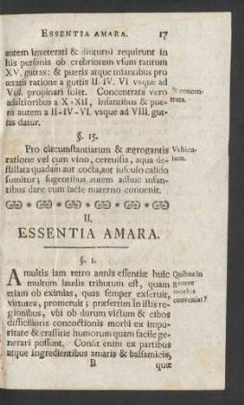 II. Essentia Amara