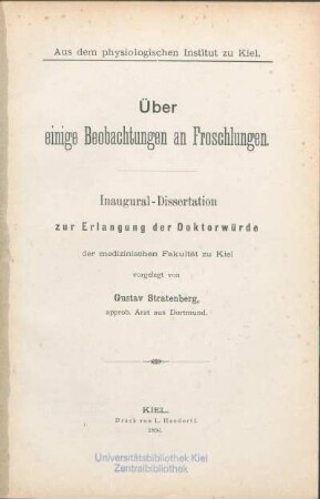 Über einige Beobachtungen an Froschlungen