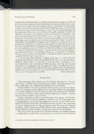 Rezensionen und Hinweise: Kunstgeschichte