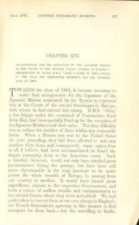 Chapter XVI. Arrangements for the departure of the Japanese mission to the courts of the several treaty powers in Europe ...