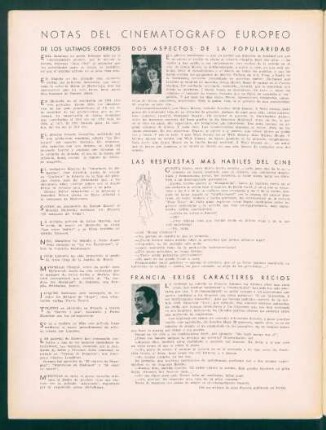 Notas del cinematógrafo europeo